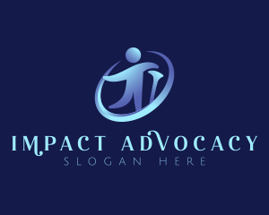 Advocacy - Human Walking Cane logo design
