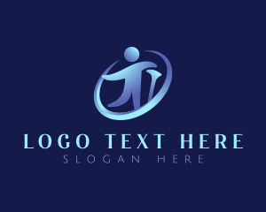 Health - Human Walking Cane logo design