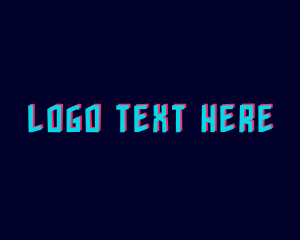 Hacking - Glitch Glow Gamer logo design