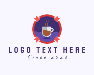 Hot Coffee - Coffee Bar Badge logo design