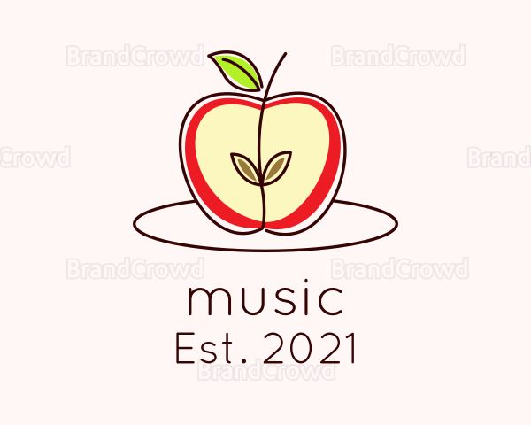 Monoline Slice Apple Logo
