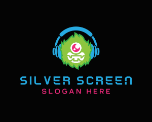 Game Streaming - Monster Music Headphone logo design