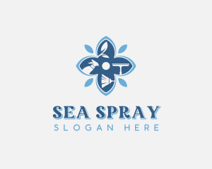 Disinfection Clean Housekeeping logo design