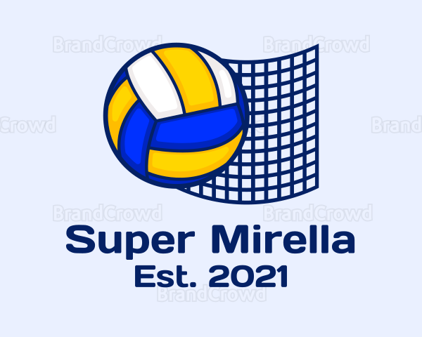 Volleyball Sports Net Logo