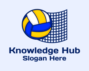 Volleyball Sports Net Logo