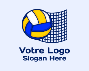 Volleyball Sports Net Logo