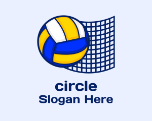 Volleyball Sports Net Logo