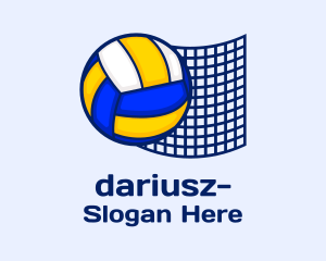 Volleyball Sports Net Logo