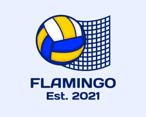Athlete - Volleyball Sports Net logo design