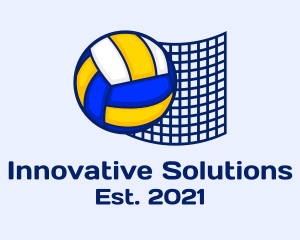 Beach Volleyball - Volleyball Sports Net logo design