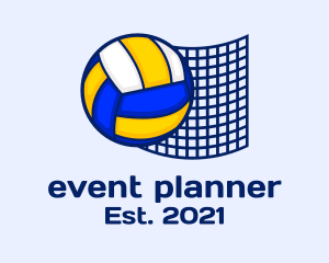 Volleyball Sports Net logo design