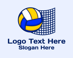 Volleyball Sports Net Logo
