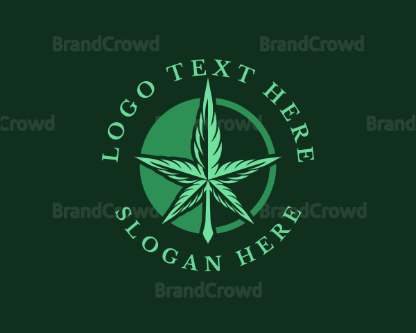 Natural Marijuana Leaf Logo