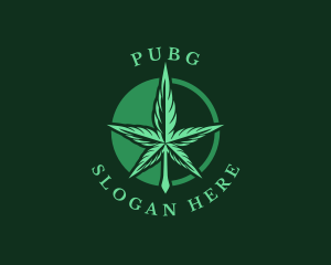 Natural Marijuana Leaf Logo