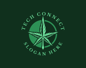 Natural Marijuana Leaf Logo