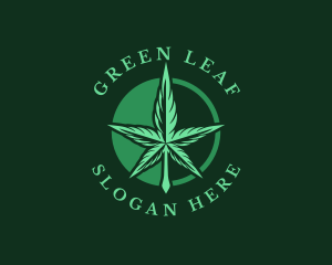 Natural Marijuana Leaf logo design