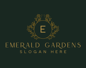 Elegant Flower Ornament logo design