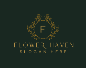 Elegant Flower Ornament logo design