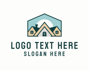 Apartments - Residential House Roof logo design