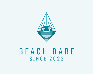 Beach Summer Island  logo design