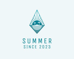 Beach Summer Island  logo design