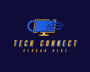 Computer - Cogwheel Computer Technology logo design