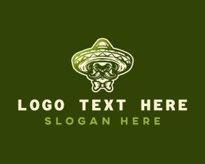 Sunglasses - Mexican Mustache Man Sombrero logo design