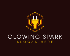 Electrical Plug Lightning logo design