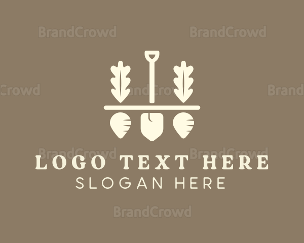 Shovel Vegetable Farm Logo