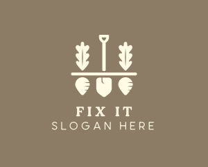 Shovel Vegetable Farm logo design