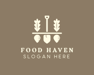 Shovel Vegetable Farm logo design