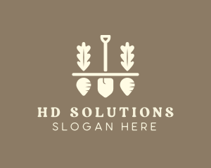 Shovel Vegetable Farm logo design