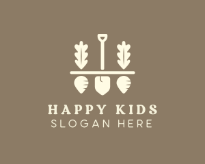 Shovel Vegetable Farm logo design