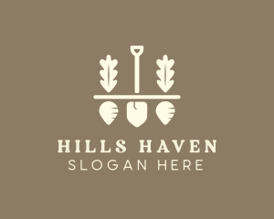 Shovel Vegetable Farm logo design