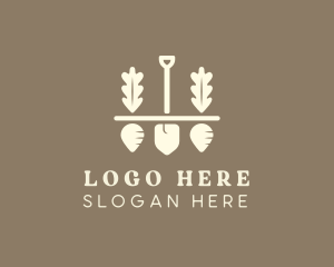 Shovel Vegetable Farm logo design