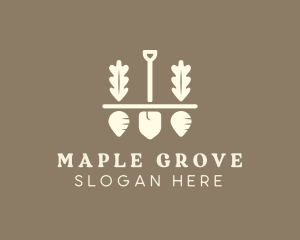 Shovel Vegetable Farm logo design