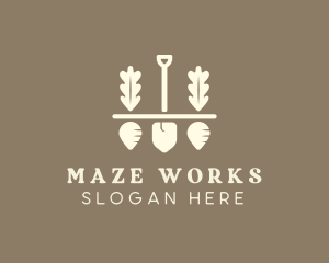 Shovel Vegetable Farm logo design