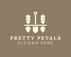 Shovel Vegetable Farm logo design