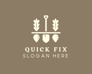 Shovel Vegetable Farm logo design