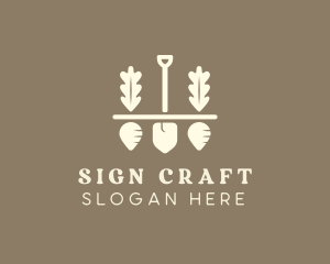 Shovel Vegetable Farm logo design