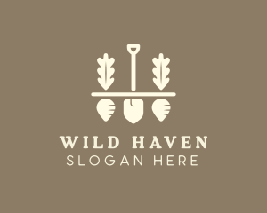 Shovel Vegetable Farm logo design