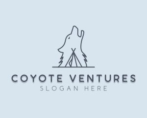 Wolf Camp Tent logo design