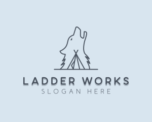 Wolf Camp Tent logo design