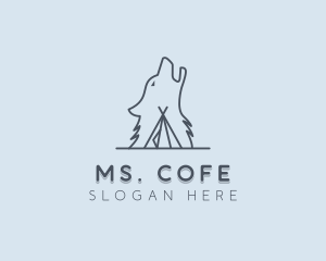 Wolf Camp Tent logo design