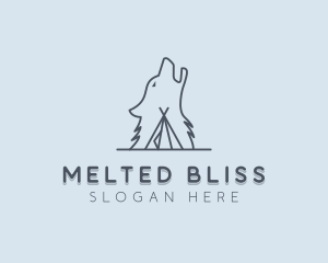 Wolf Camp Tent logo design