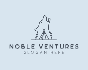 Wolf Camp Tent logo design