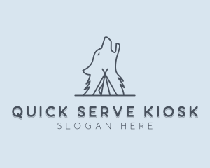 Wolf Camp Tent logo design