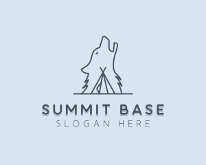 Wolf Camp Tent logo design