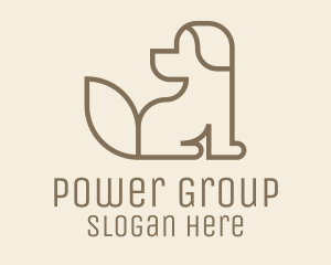 Pet Store - Brown Dog Monoline logo design