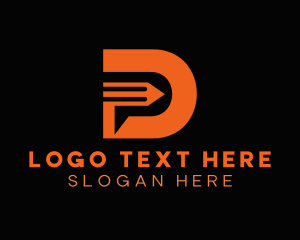 Pen - Pencil Letter D logo design